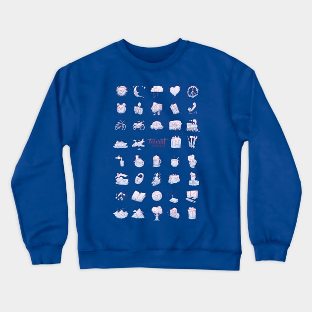 Icons for communicating in traveling Crewneck Sweatshirt by SirDenis